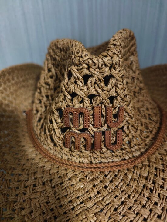 ?Miu Miu? - Chestnut - Straw Fisherman\'s Hat main image 5